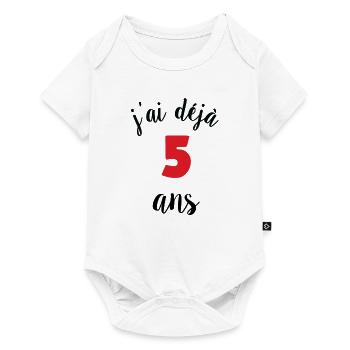 I am already 5 years old - Baby Premium short-sleeve bodysuit - white - Front