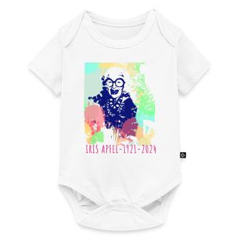 Illustration, Coloré, Graffiti, Iris Pomme - Body à manches courtes Premium Bébé - blanc - Devant