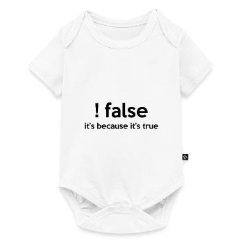 False It's Funny Because It's True Programmer Comp - Baby Premium Kurzarmbody - Weiß - Vorne