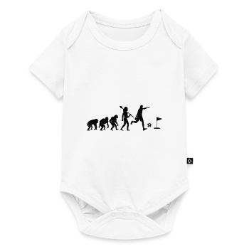 Footgolf Evolution Foot Golf Playing Footgolfers F - Baby Premium short-sleeve bodysuit - white - Front