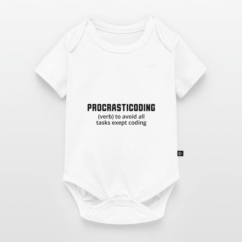 Procrasticoding Verb To Avoid All Tasks Coding Dev Baby Premium Kurzarmbody