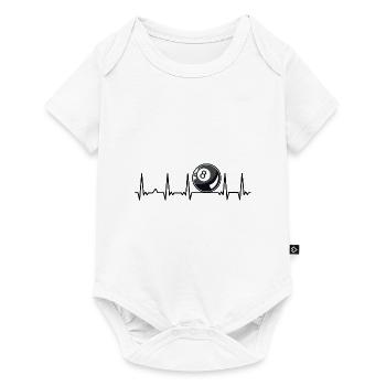 Billiard Heartbeat Snooker Pool Chalk Billiard Pla - Baby Premium short-sleeve bodysuit - white - Front