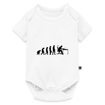Evolution Of Man Coding Software Developer Program - Baby Premium Kurzarmbody - Weiß - Vorne