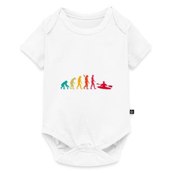 Evolution Graphic Kayaking Canoe Rowing Rower Padd - Baby Premium Kurzarmbody - Weiß - Vorne