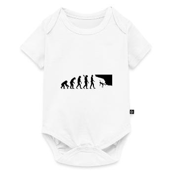 Evolution Graphic Climbing Climber Bouldering Boul - Baby Premium Kurzarmbody - Weiß - Vorne