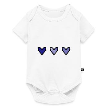 CŒUR. CŒURS. SAINT VALENTIN. LOVE. AMOUR - Body à manches courtes Premium Bébé - blanc - Devant