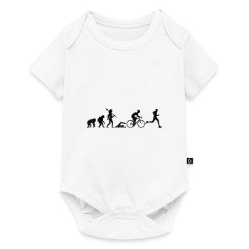 Evolution Triathlon Laufrad Schwimmen Triathlet Triat - Baby Premium Kurzarmbody - Weiß - Vorne