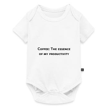 Design drôle café - Body à manches courtes Premium Bébé - blanc - Devant