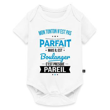 Mon tonton n'est pas parfait - Boulanger - Body à manches courtes Premium Bébé - blanc - Devant