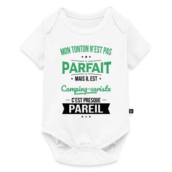 Mon tonton n'est pas parfait - Camping-cariste - Body à manches courtes Premium Bébé - blanc - Devant