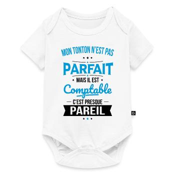 Mon tonton n'est pas parfait - Comptable - Body à manches courtes Premium Bébé - blanc - Devant