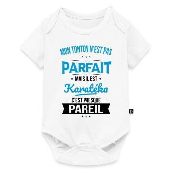 Mon tonton n'est pas parfait - Karatéka - Body à manches courtes Premium Bébé - blanc - Devant