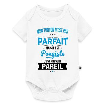 Mon tonton n'est pas parfait - Pongiste - Body à manches courtes Premium Bébé - blanc - Devant