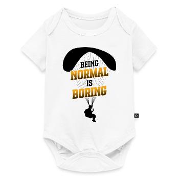 Being Normal Is Boring Parachute Paraglider Skydiv - Baby Premium Kurzarmbody - Weiß - Vorne