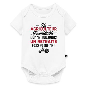 Un agriculteur donne un retraité exceptionnel - Body à manches courtes Premium Bébé - blanc - Devant