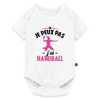 Je peux pas j'ai handball - Body à manches courtes Premium Bébé - blanc - Devant