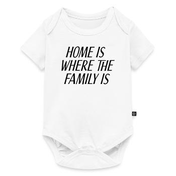 Home is where the family is - Baby Premium short-sleeve bodysuit - white - Front