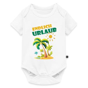 Endlich Urlaub - Baby Premium Kurzarmbody - Weiß - Vorne