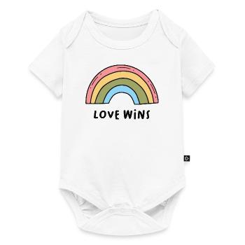 Rainbow Love Graphic Love gagne Graphique - Body à manches courtes Premium Bébé - blanc - Devant