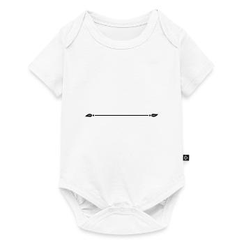 Line Leaves Leaf Decor Stroke Decoration - Baby Premium short-sleeve bodysuit - white - Front