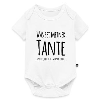 Tante Baby Kind Geschenk Geburt - Baby Premium Kurzarmbody - Weiß - Vorne