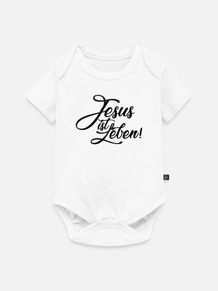 Jesus ist Leben - Baby Premium Kurzarmbody - Weiß