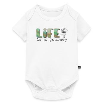 Life is a journey - Das Leben ist eine Reise - Baby Premium short-sleeve bodysuit - white - Front