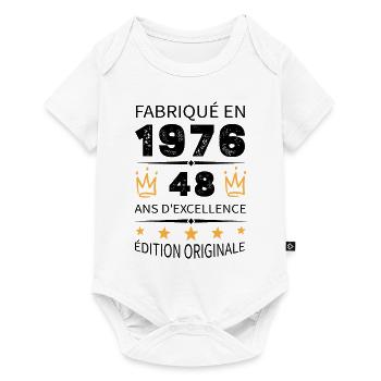Made in 1976 Born in 1976 48 years old Anniversary - Baby Premium short-sleeve bodysuit - white - Front