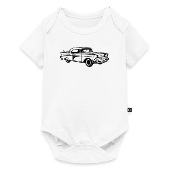 Chevy Bel Air / Oldtimer 01_schwarz - Baby Premium Kurzarmbody - Weiß - Vorne