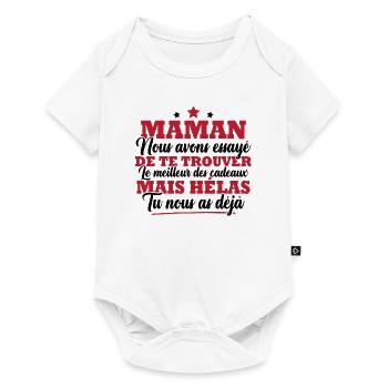 Maman nous avons essayé de te trouver cadeau - Body à manches courtes Premium Bébé - blanc - Devant