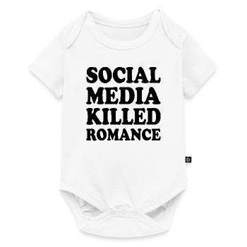 social media killed romance - Baby Premium short-sleeve bodysuit - white - Front
