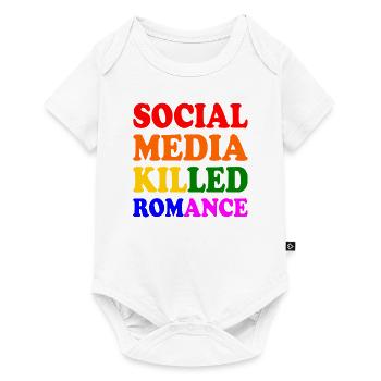 social media killed romance - Baby Premium short-sleeve bodysuit - white - Front