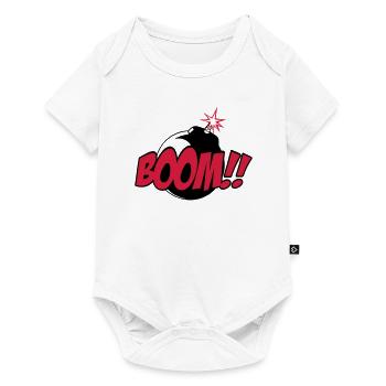 boom - comic sound - Baby Premium Kurzarmbody - Weiß - Vorne