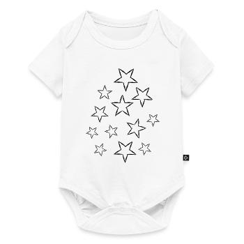 Étoile Design Vecteur noir ciel étoilé - Body à manches courtes Premium Bébé - blanc - Devant