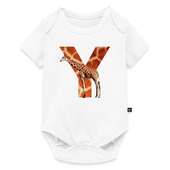 girafe y - Body à manches courtes Premium Bébé - blanc - Devant