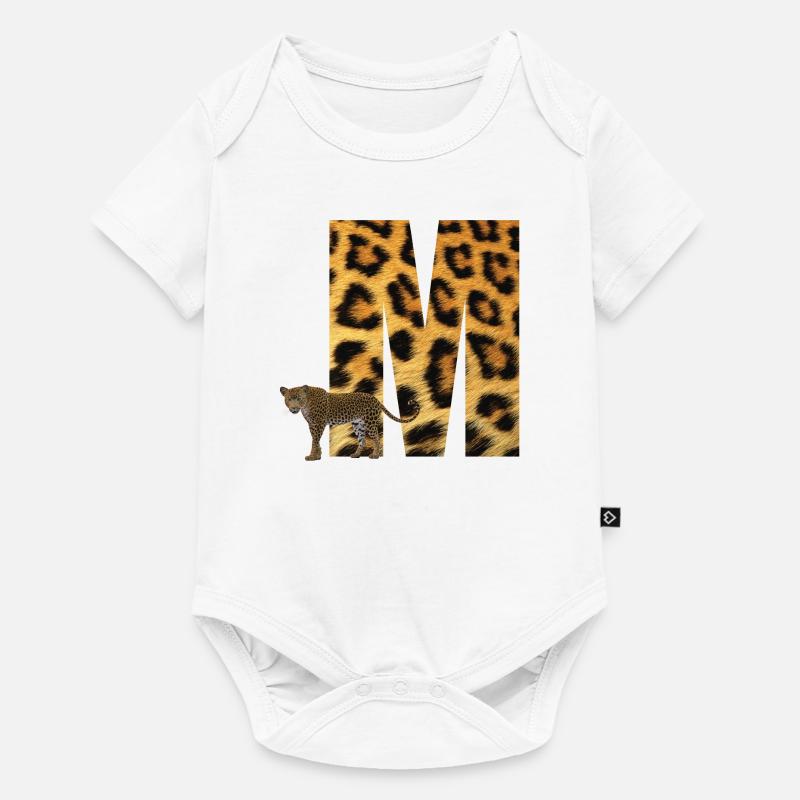 léopard m - Body à manches courtes Premium Bébé - blanc