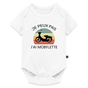 Je peux pas j’ai mobylette - Body à manches courtes Premium Bébé - blanc - Devant