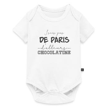 Pain au chocolat VS Chocolatine - Body à manches courtes Premium Bébé - blanc - Devant