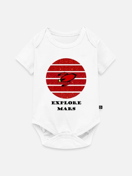 Die Mars Entdecker - Baby Premium Kurzarmbody - Weiß