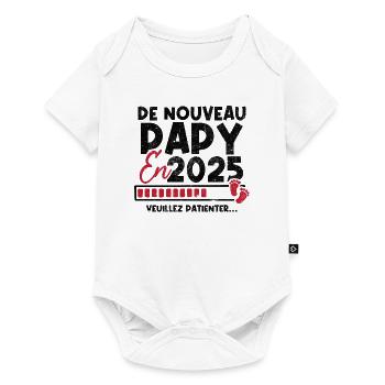 De nouveau papy en 2025 - Body à manches courtes Premium Bébé - blanc - Devant