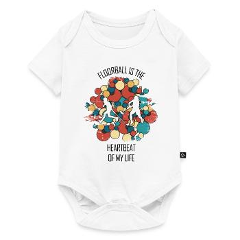 Floorball, Floorball, Field Hockey, Indoor Hockey - Baby Premium short-sleeve bodysuit - white - Front