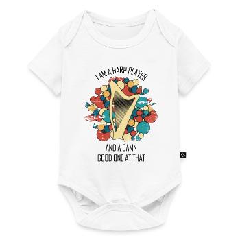 Harp Gift Musical Instrument Musician Plucking - Baby Premium short-sleeve bodysuit - white - Front