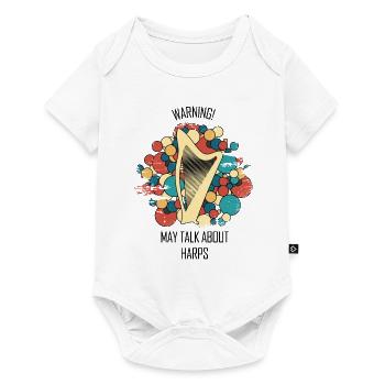 Harp Gift Musical Instrument Musician Plucking - Baby Premium short-sleeve bodysuit - white - Front