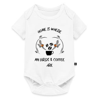 Bird Watching Bird Watching Birding Coffee - Baby Premium short-sleeve bodysuit - white - Front