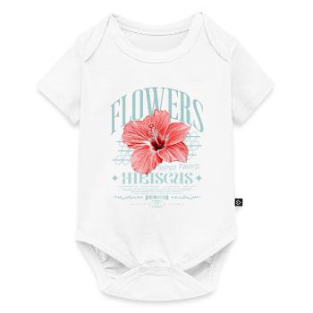 Hibiscus Flower Hibiscus Flower - Baby Premium short-sleeve bodysuit - white - Front