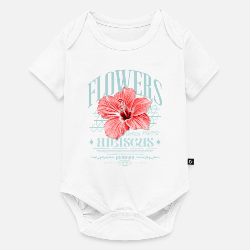 Fleur d’hibiscus Fleur d’hibiscus - Body à manches courtes Premium Bébé - blanc
