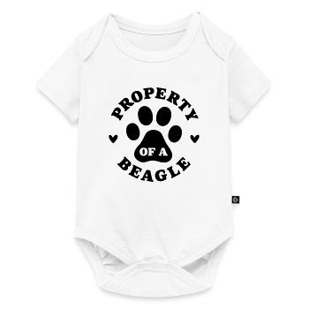 Property of a Beagle - Baby Premium short-sleeve bodysuit - white - Front