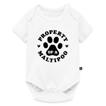 Propriété d’un Maltipoo - Body à manches courtes Premium Bébé - blanc - Devant