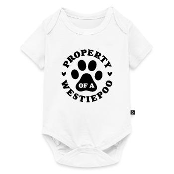 Property of a Westiepoo - Baby Premium short-sleeve bodysuit - white - Front