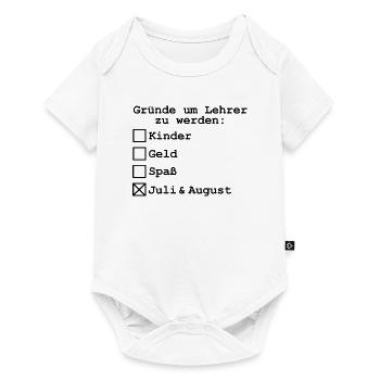 Reasons to become a teacher: - Baby Premium short-sleeve bodysuit - white - Front